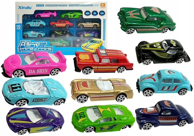 

Zestaw Samochodów Resoraków 10 Autek Resoraki