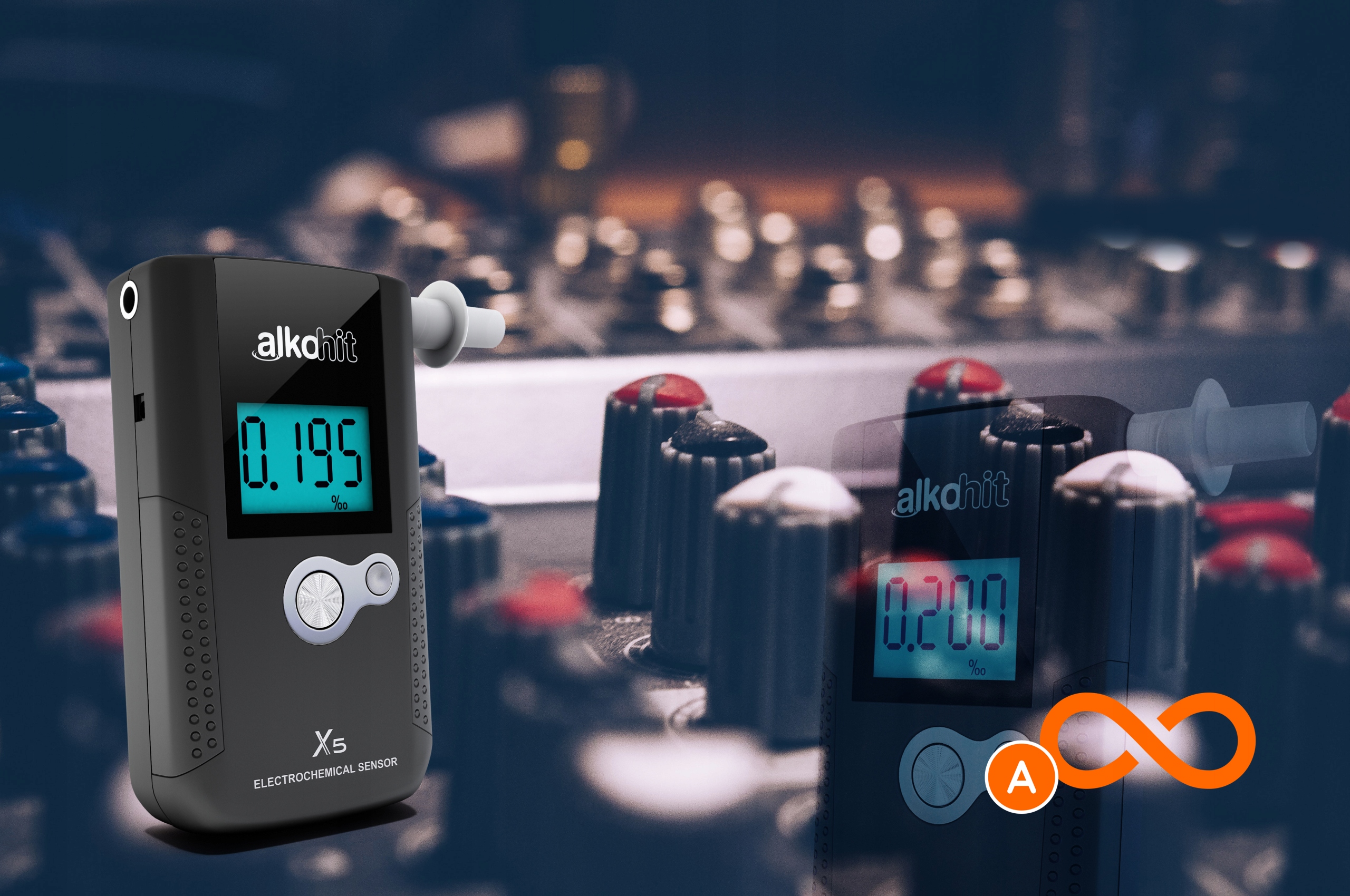 Alkomat ALKOHIT X5 do Samochodu Osobisty Ustniki Measurement error 5
