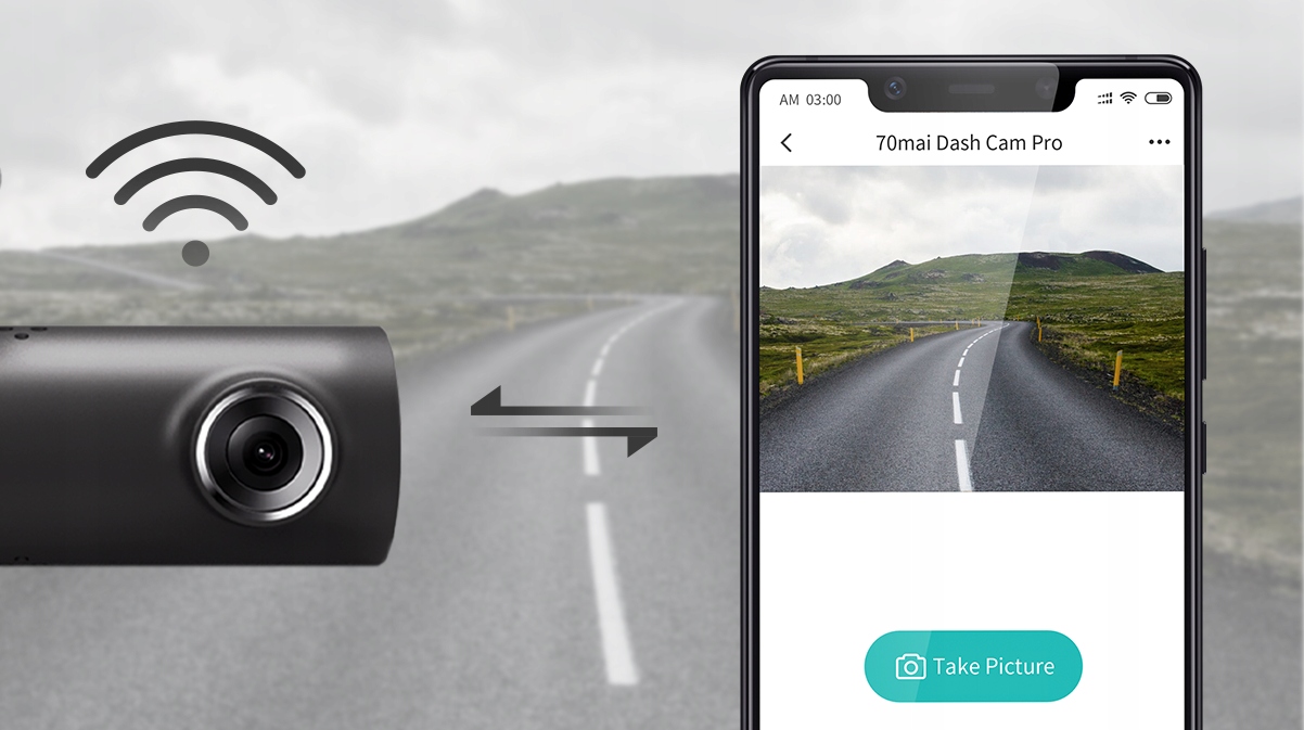 XIAOMI 70mai 1S REJESTRATOR KAMERA EU GRATISY Communication Wi Fi