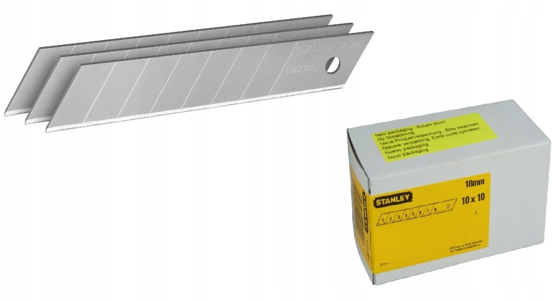 

Stanley Ostrza 11-301 10x10szt do nozy 18mm łamane