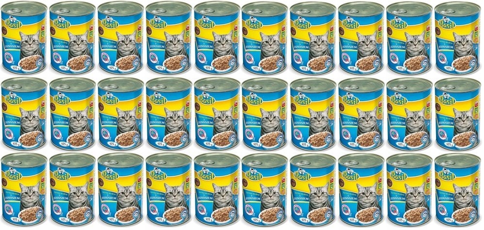 Krmivo Basil 415 g s lososem pro kočky 30 ks konzerva