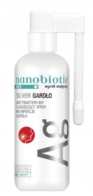 

Nanobiotic Med+ Silver Gardło, nano srebro Łódź