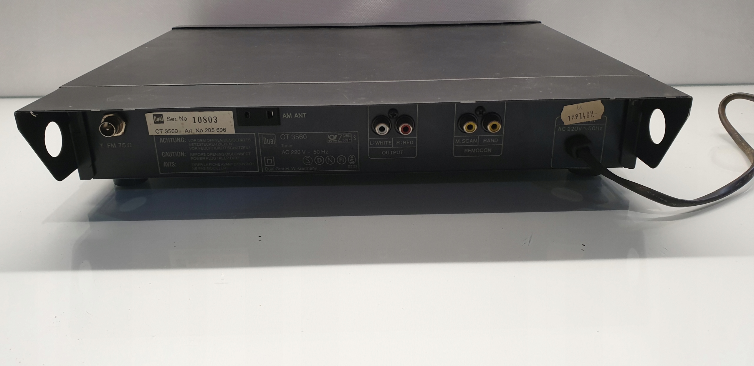 TUNER RADIOWY DUAL CT-3560 Złącza inne