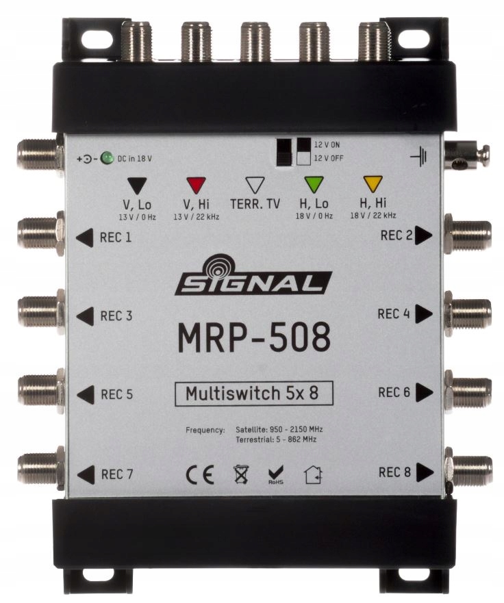 Multipřepínač Signal 1-SATELITA 8-VÝSTUP 5/8 MP-0508