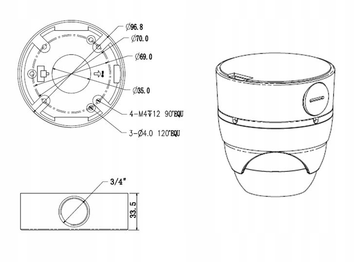 Uchwyt do kamer BCS-AD11 Model BCS-AD11