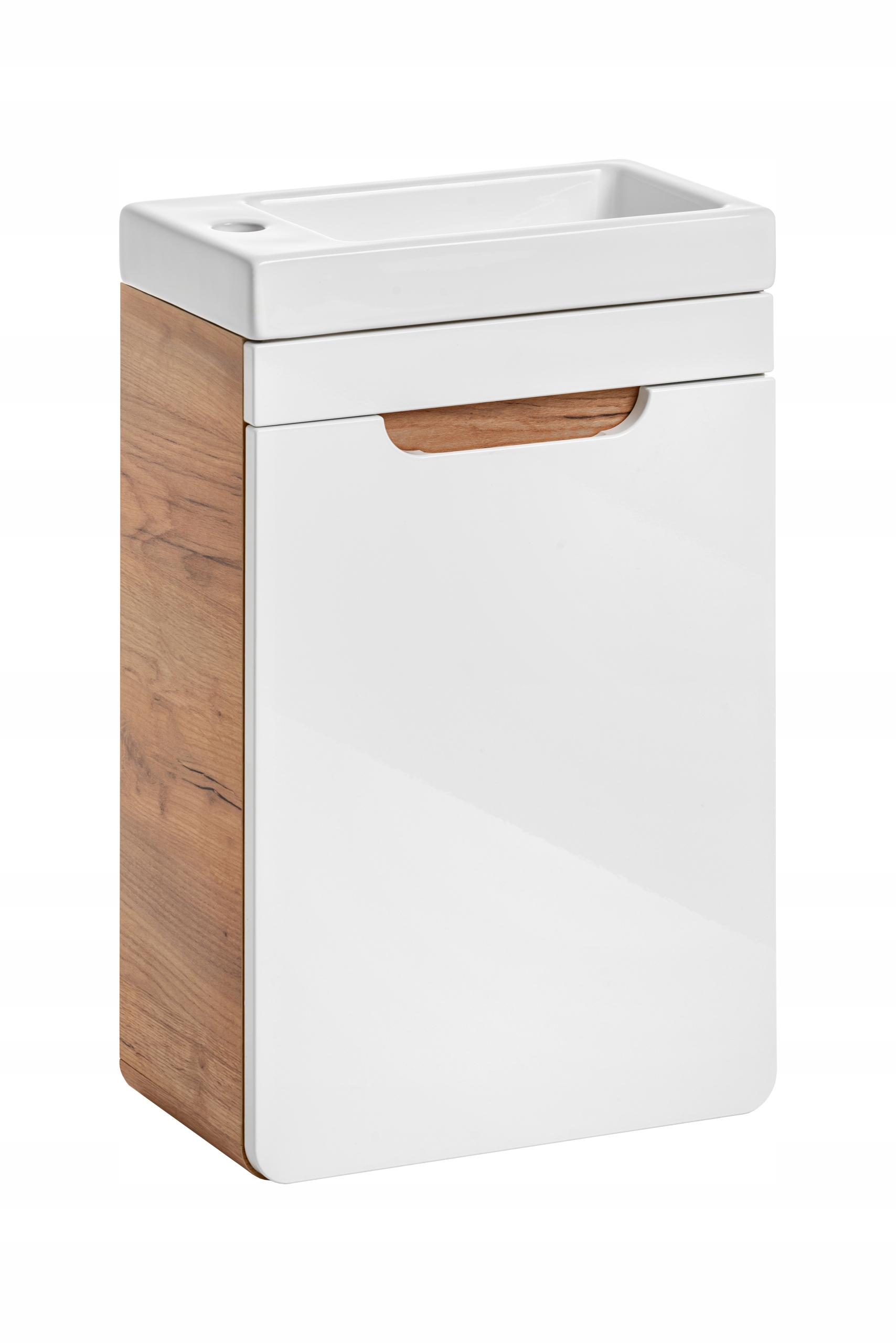Szafka pod umywalkę Comad Aruba 826 40x22x60 cm biała dąb craft złoty