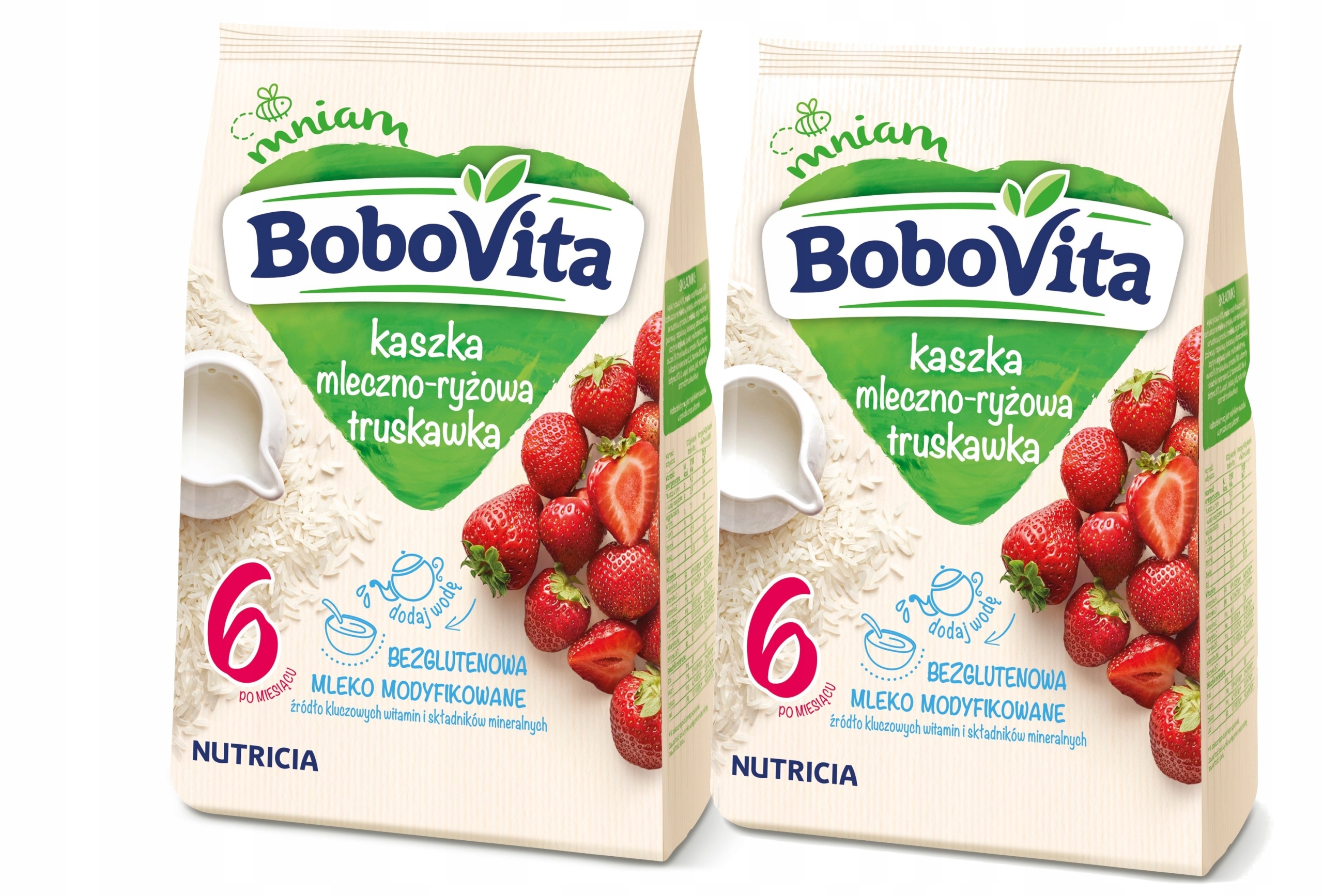 

Bobovita Kaszka mleczno-ryżowa truskawka 2 x 230 g