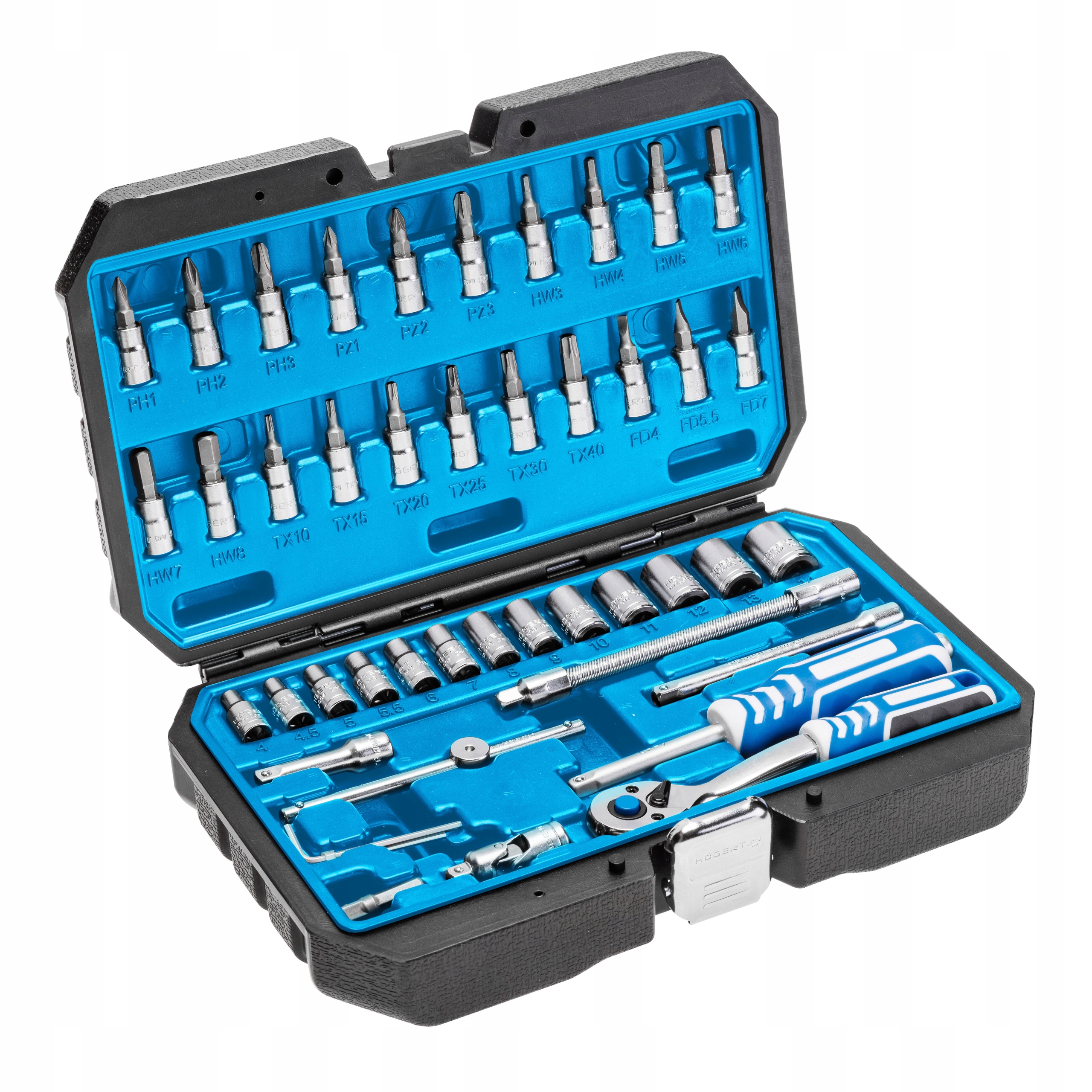 HOGERT - Zestaw narzędzi 46 el. HT1R416. PROFI NARZĘDZIA KRAK.ÓW