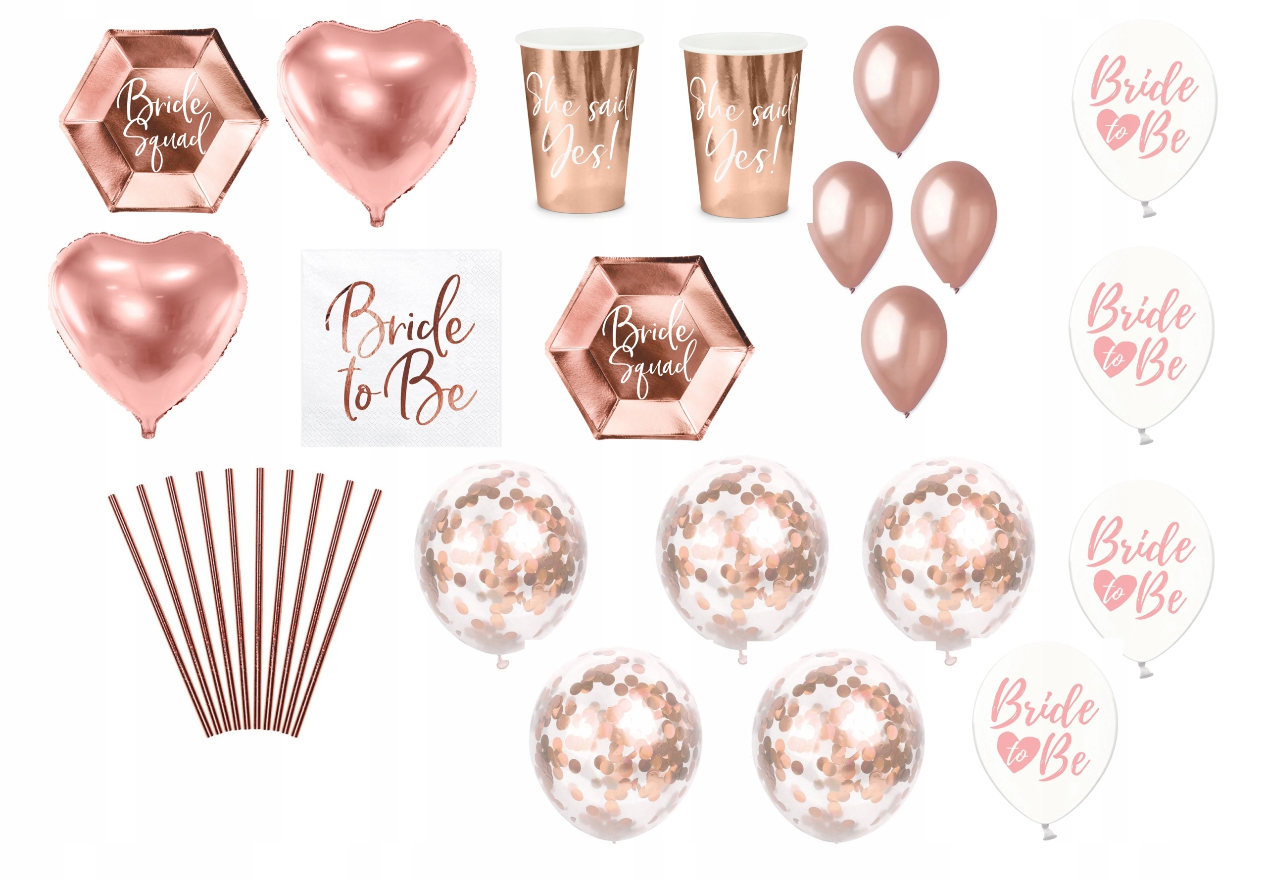 

Zestaw Wieczór Panieński Rose Gold She said yes!