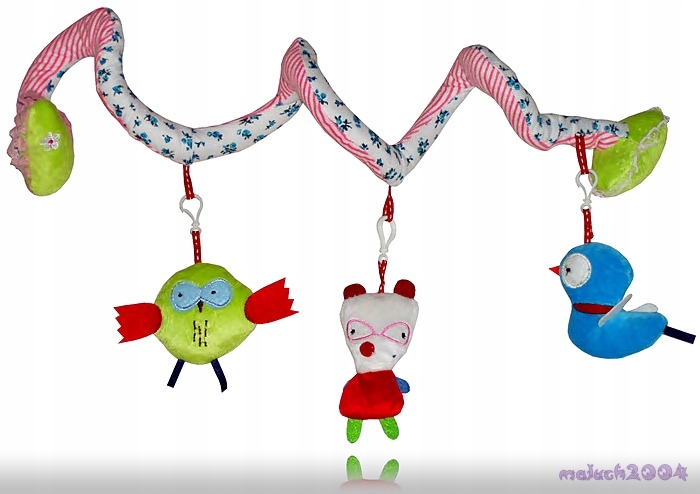 SPIRALA do łóżeczka wózka GRZECHOTKI na folelik Wiek dziecka 0 +