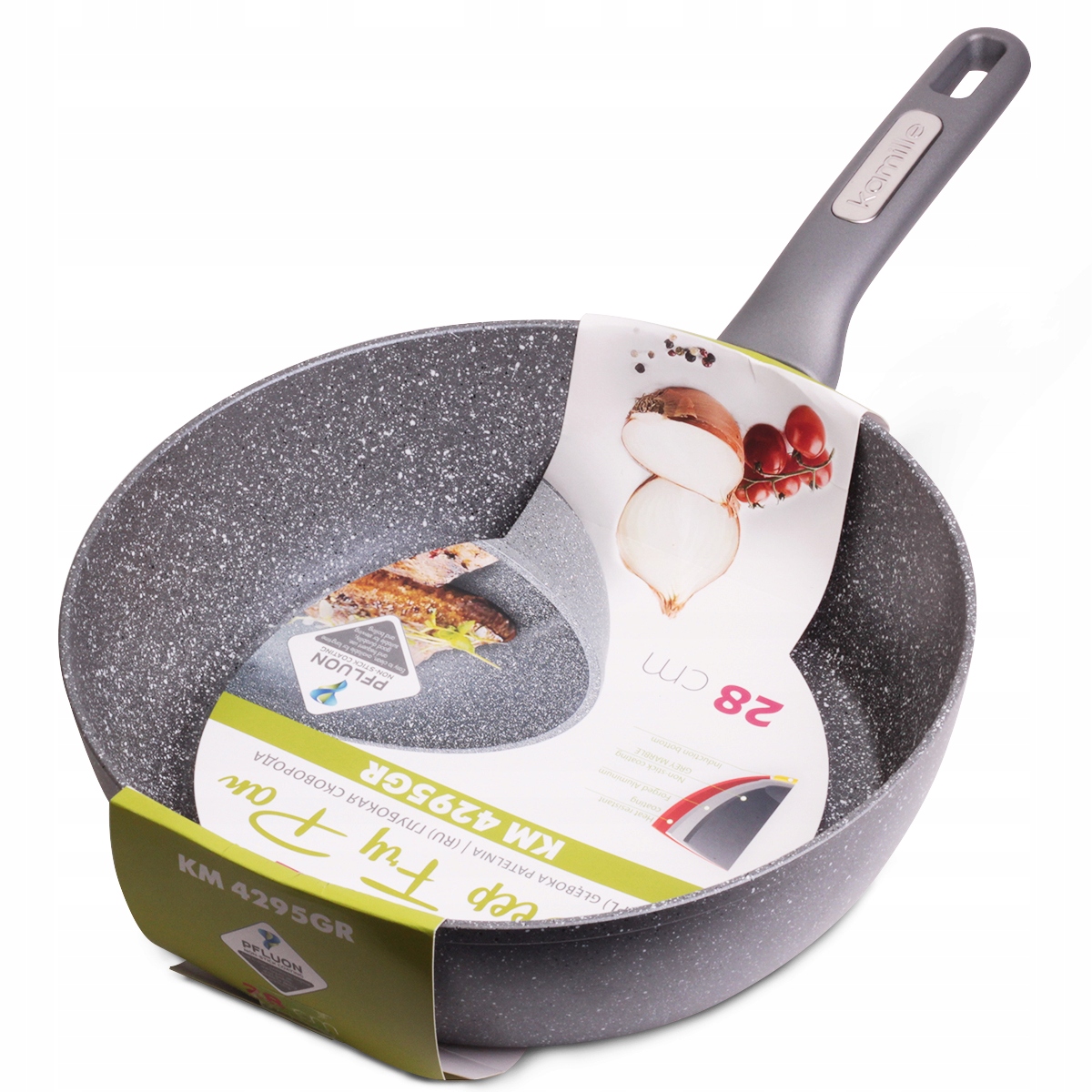 PATELNIA GRANITOWA GŁĘBOKA 28 CM INDUKCJA KAMILLE