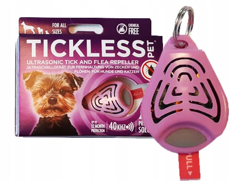 

Odstraszacz Kleszczy i Pcheł Tickless Pet różowy