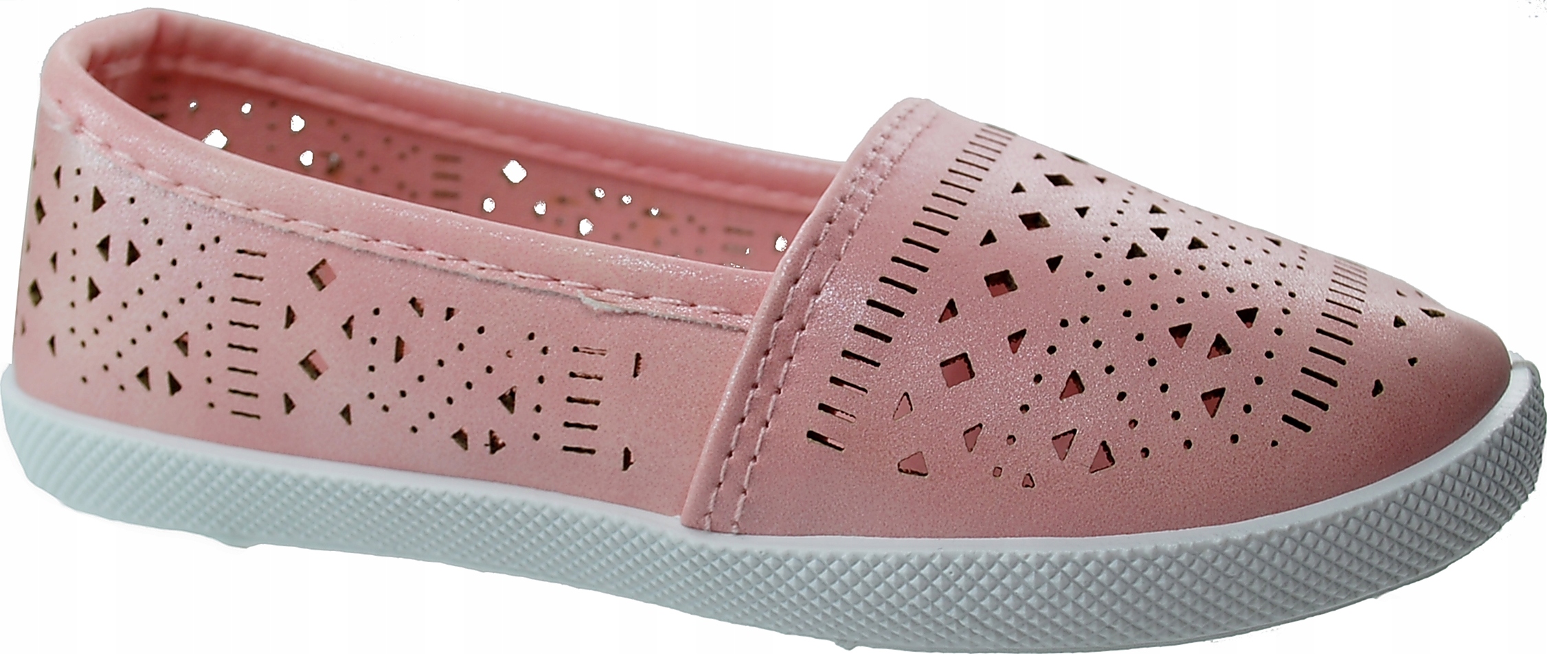 

Różowe Ażurowe balerinki, tenisówki- na gumce r 26