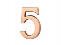 Cyfra samoprzylepna mosiądz 5 cm numer 5