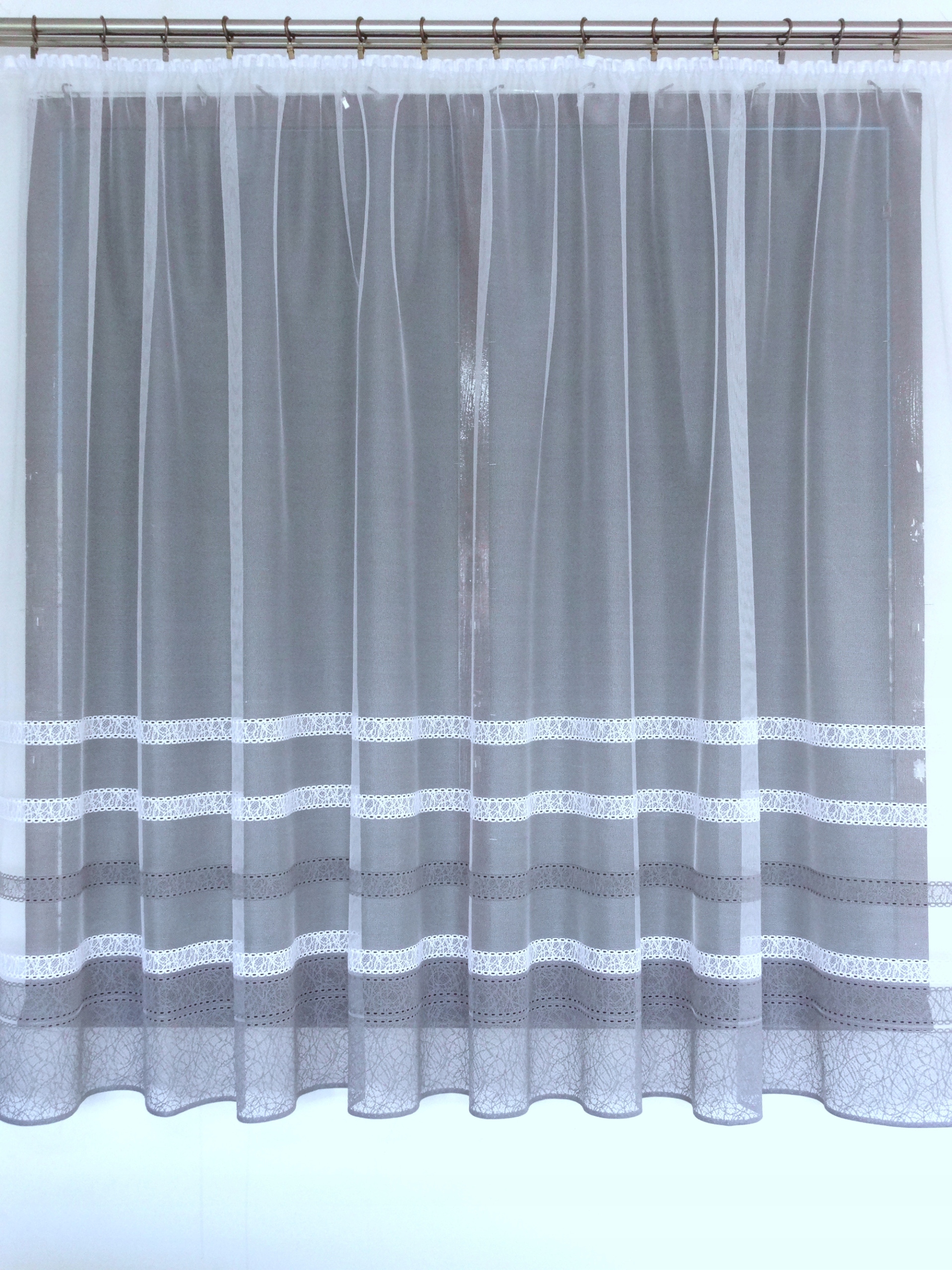 Mg Záclona Šedá 618/262 380X180 připravená s páskou G