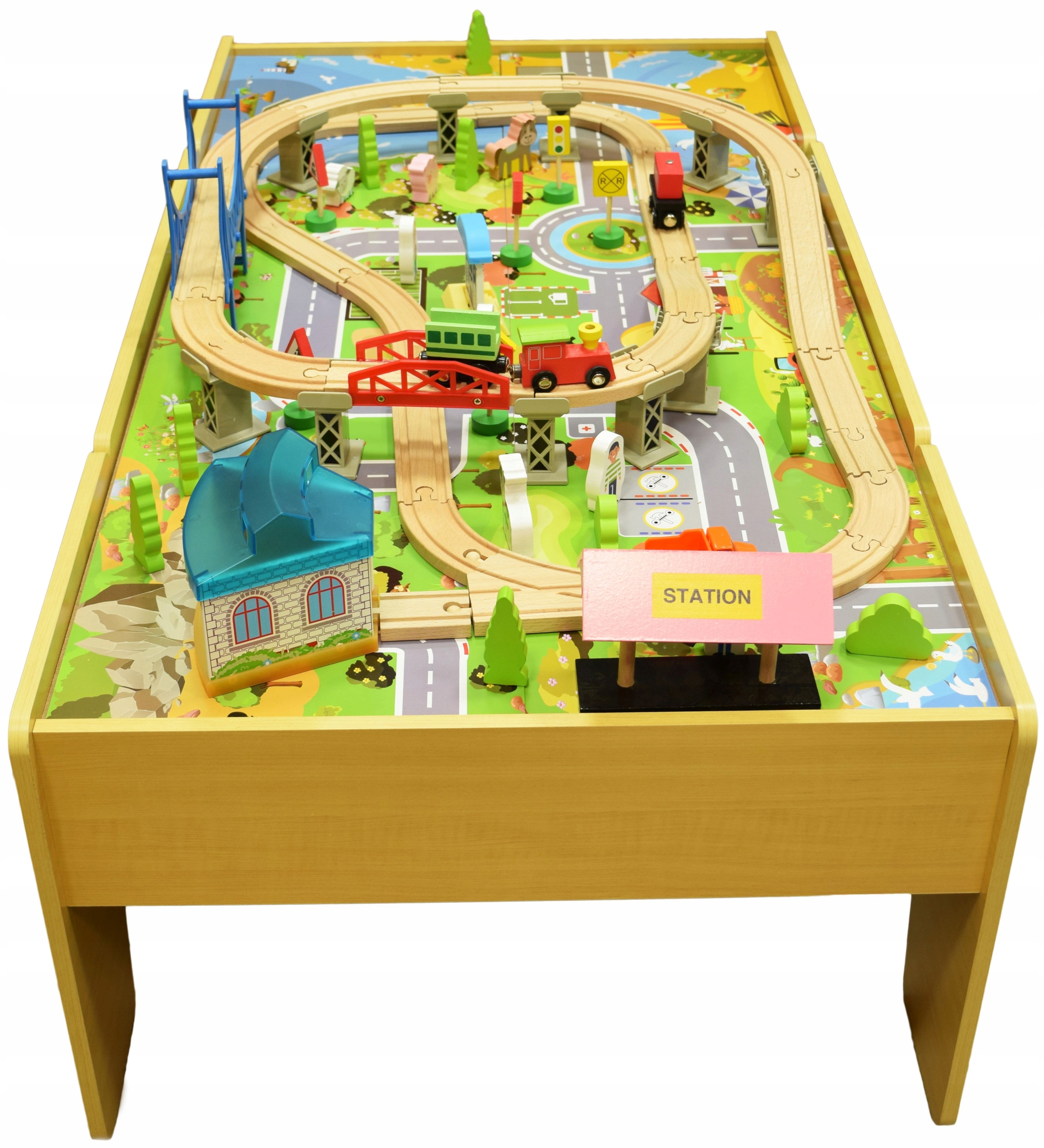 Kolejka ANTEK Dworzec Pociąg Miasteczko Most XXL Seria ANTEK