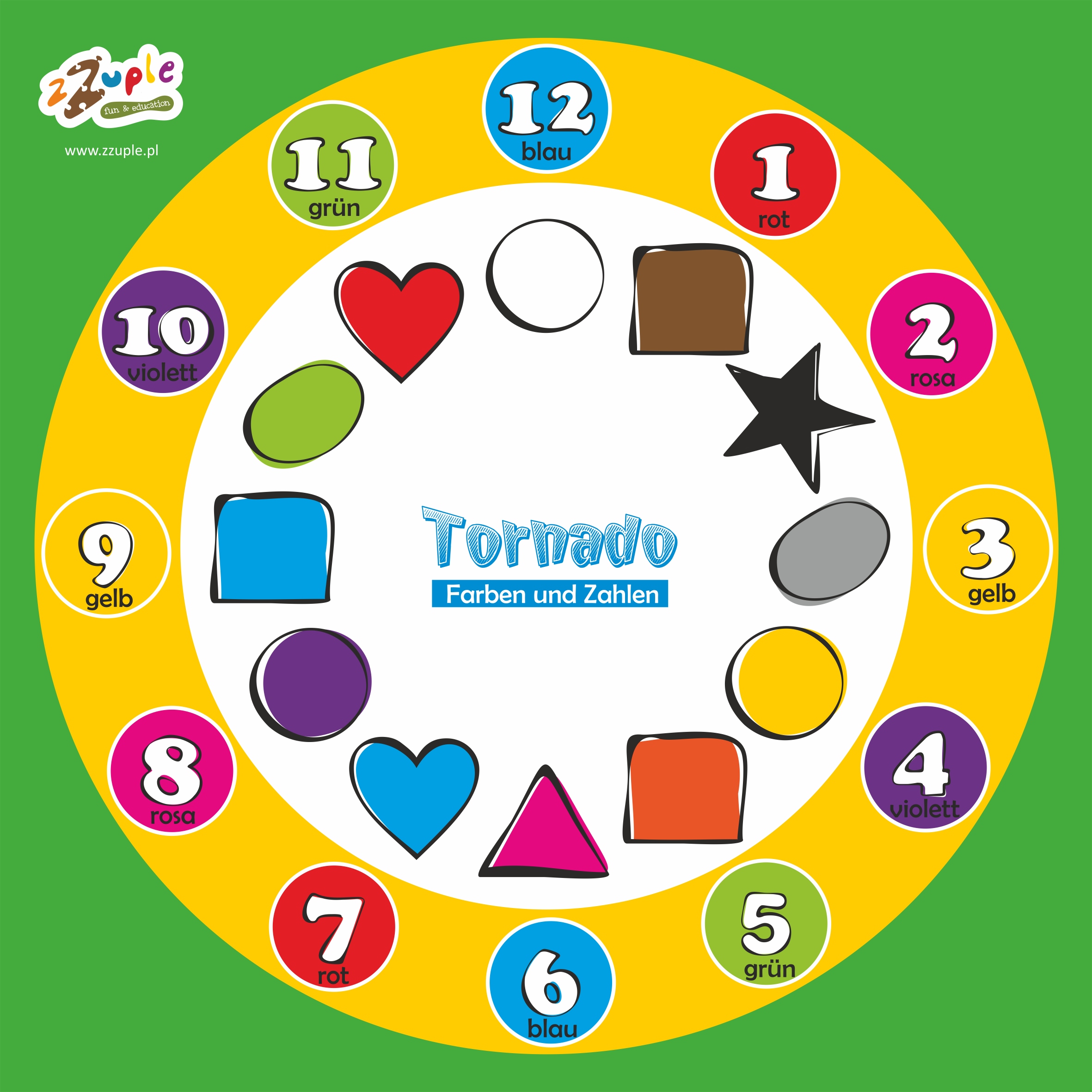 Niemiecki dla dzieci. Tornado Farben und Zahlen