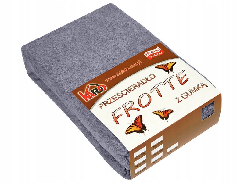 

90x200 Grafitowe Prześcieradło Frotte Z Gumką