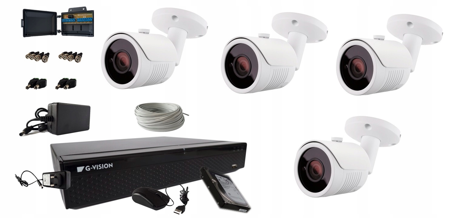 Sada 4 Kamer 5MPX IR30 Pro Monitorování Domu