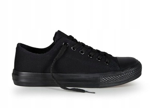 

Czarne całe tenisówki niskie konwersy conversy 38