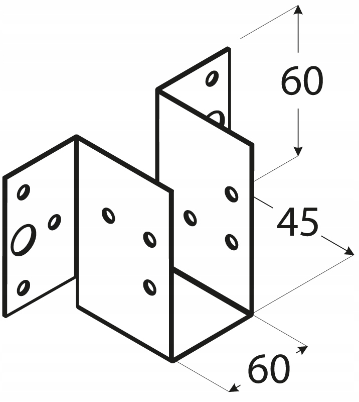 WL 9 WIESZAK BELKI ZAGIĘTY ŁĄCZNIK 60x60 DOMAX EAN (GTIN) 5907708162618