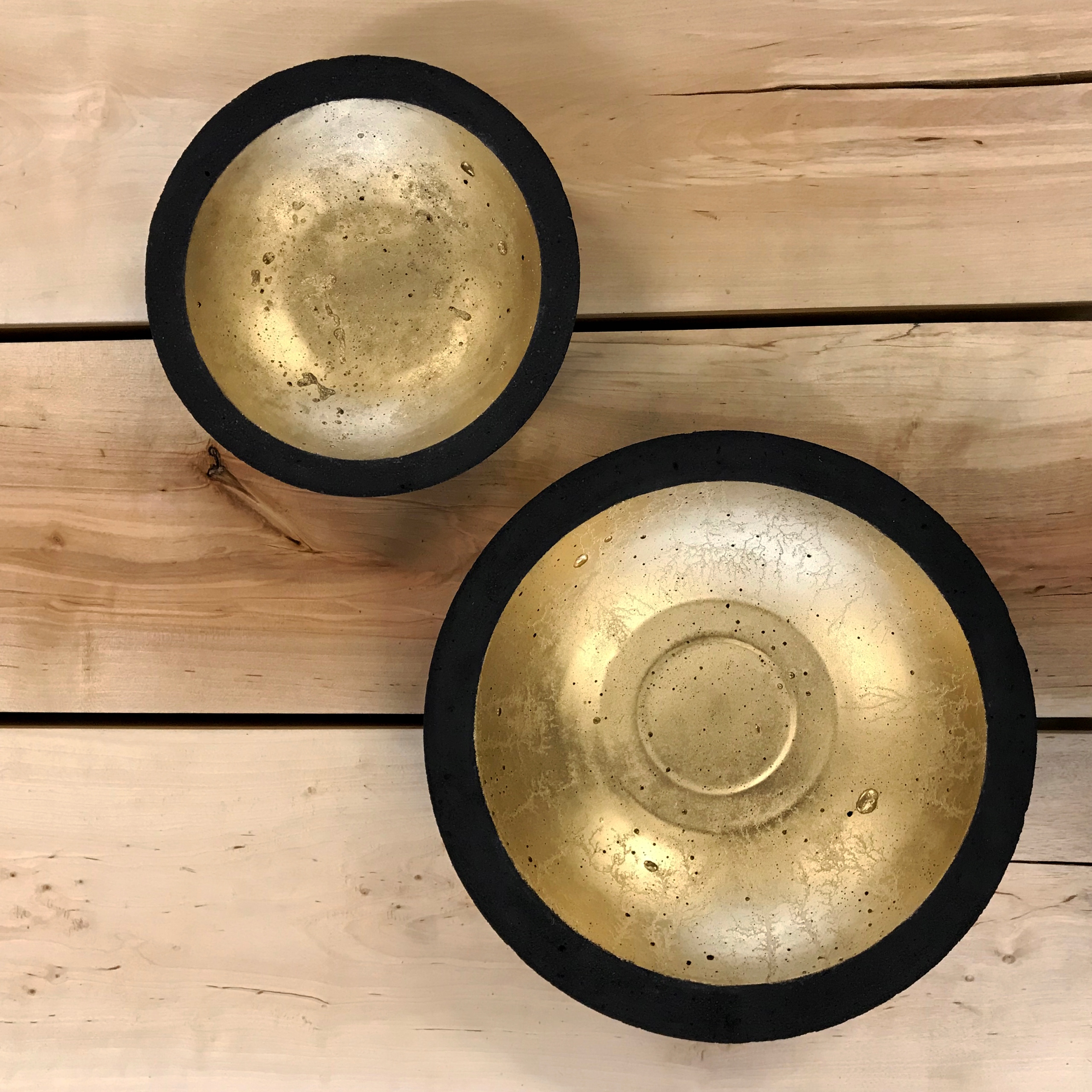 BETONOWA MISA z BETONU MISKA SLIM ZŁOTA ZESTAW 2 Marka inny