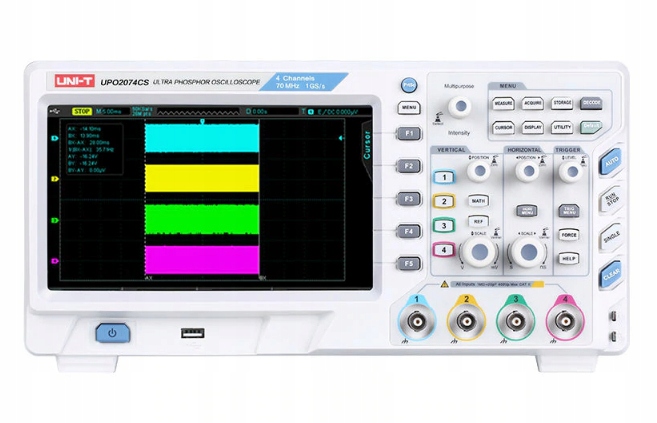 

UPO2074CS oscyloskop cyfrowy 4 x 70MHz 800 x 480