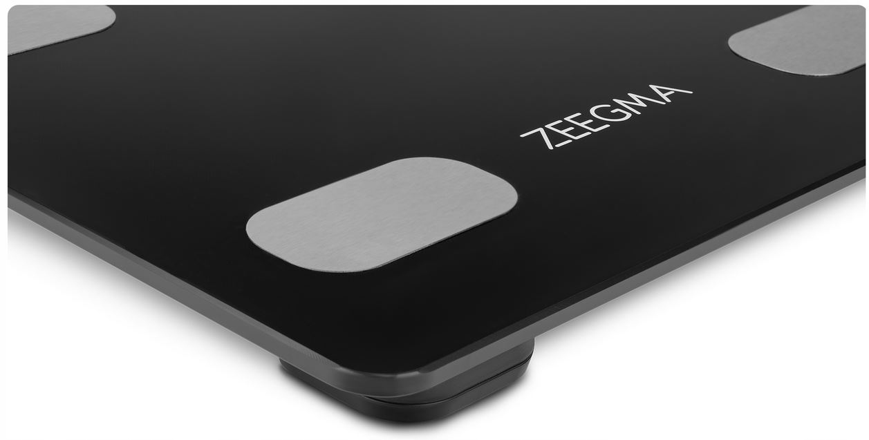 WAGA ŁAZIENKOWA ZEEGMA 17 w 1 SZKLANA ANALITYCZNA APLIKACJA ANDROID iOS BT Kod producenta WAGA ZEEGMA BLACK ZE-GEWIT