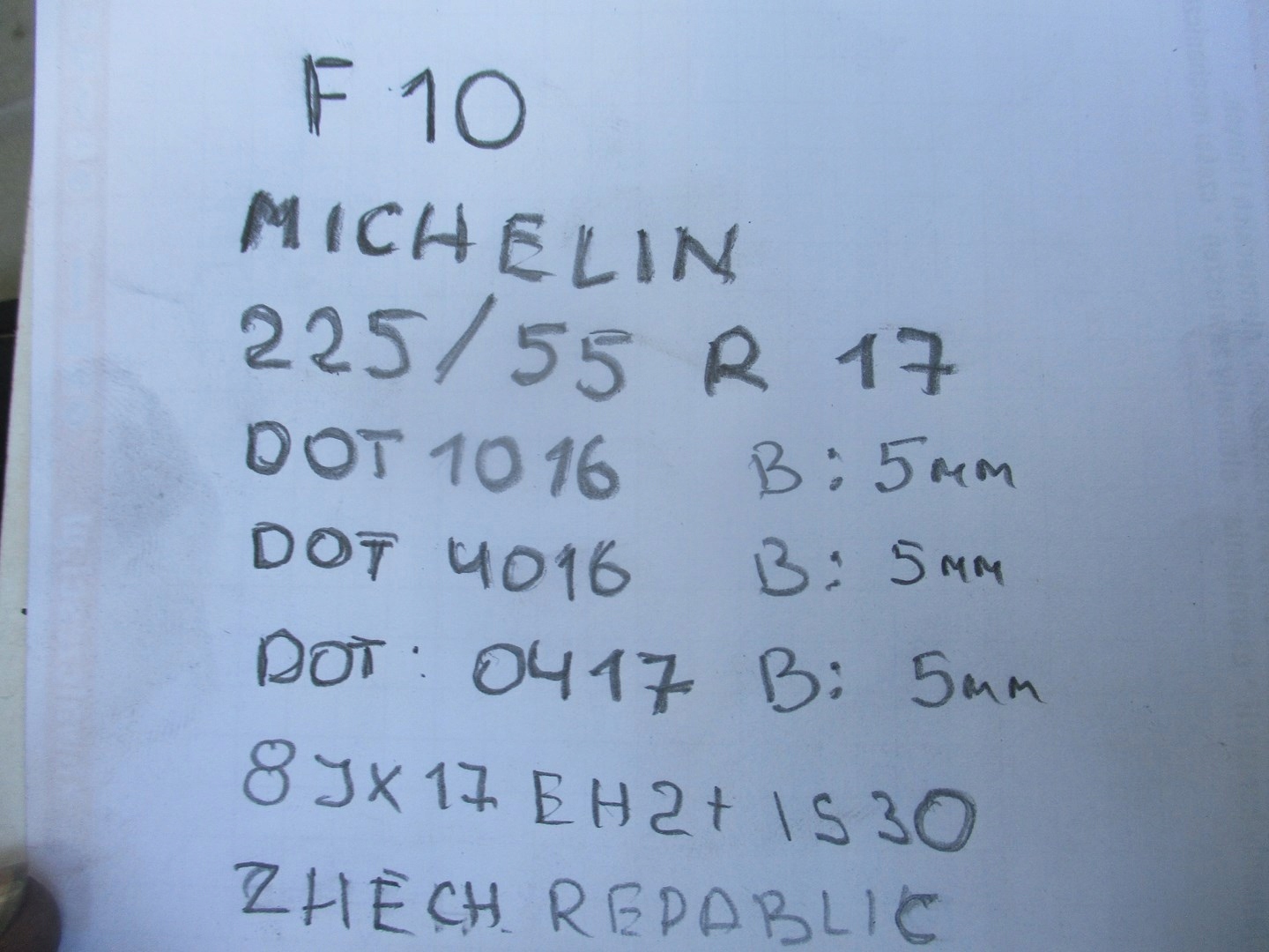 Koła felgi opony BMW 5 F10 17" Profil opony inny