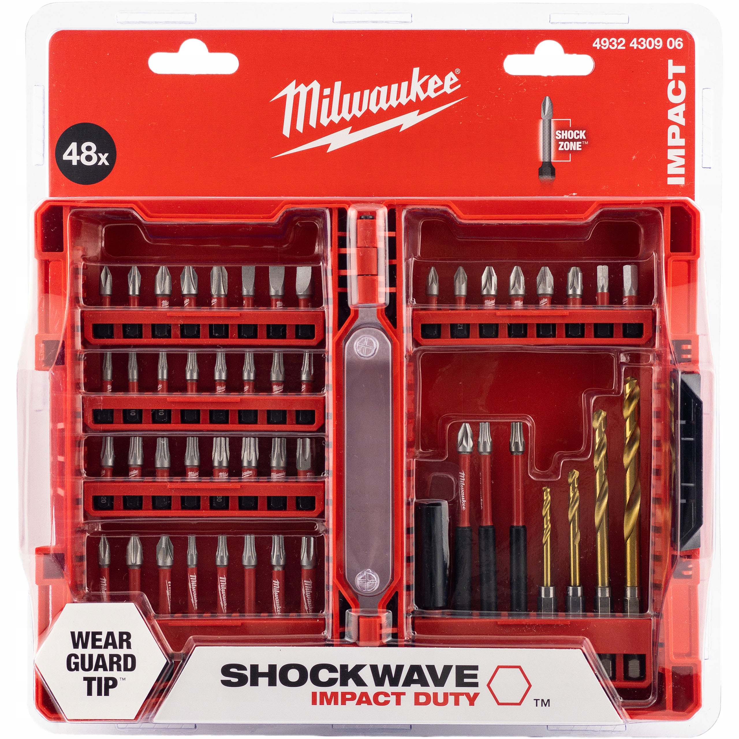 

Milwaukee zestaw bitów i wierteł Shockwave 48 szt.
