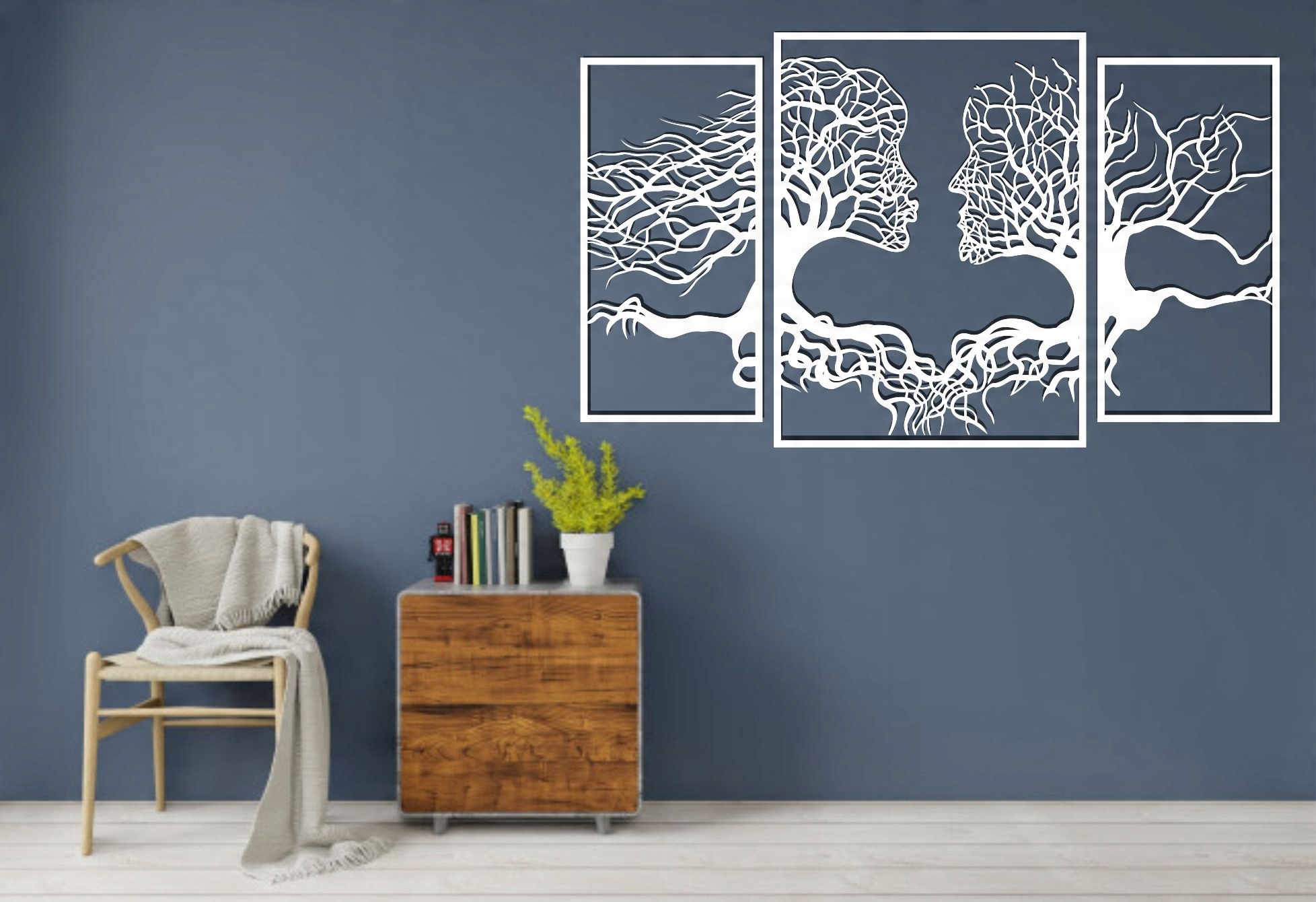 

Ażurowy Obraz Panel Ścienny Tryptyk 100CM L 17 Kol