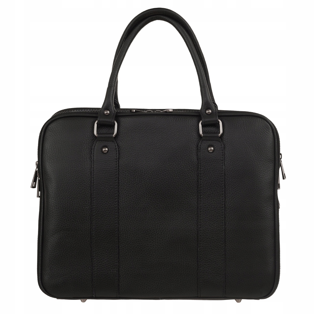 

Włoska czarna skórzana torba Skóra A4 na laptopa