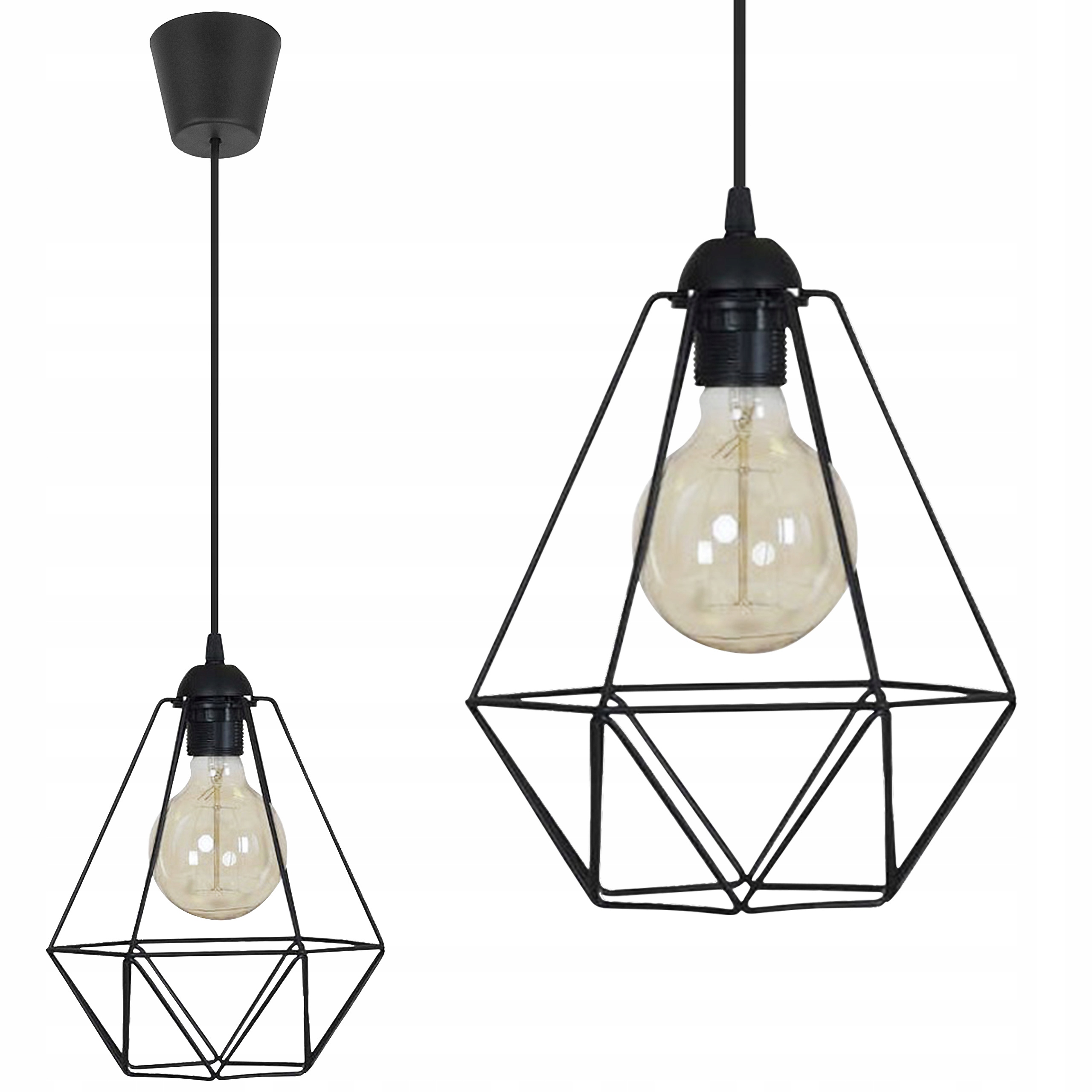 

Sufitowa Lampa Wisząca Diament Loft Edison Z Drutu
