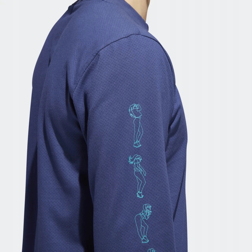 ADIDAS OG SKATEBOARDING LONG SLEEVE MESH JERSEY Odcień granatowy