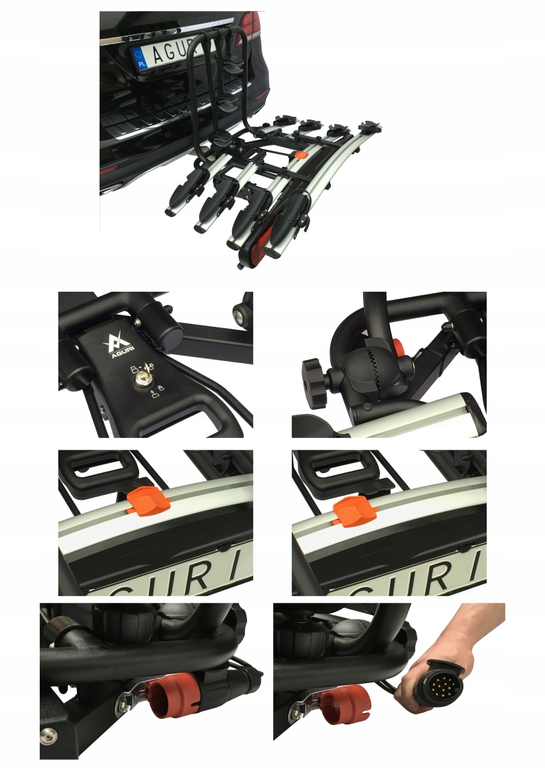 Platforma rowerowa Aguri Active Bike na 4 rowery Producent code active bike 3 1 platforma uchwyt