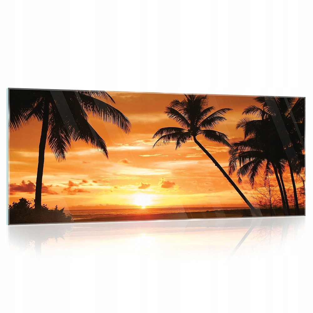 Obraz na skle Pláž západ slnka 125x50