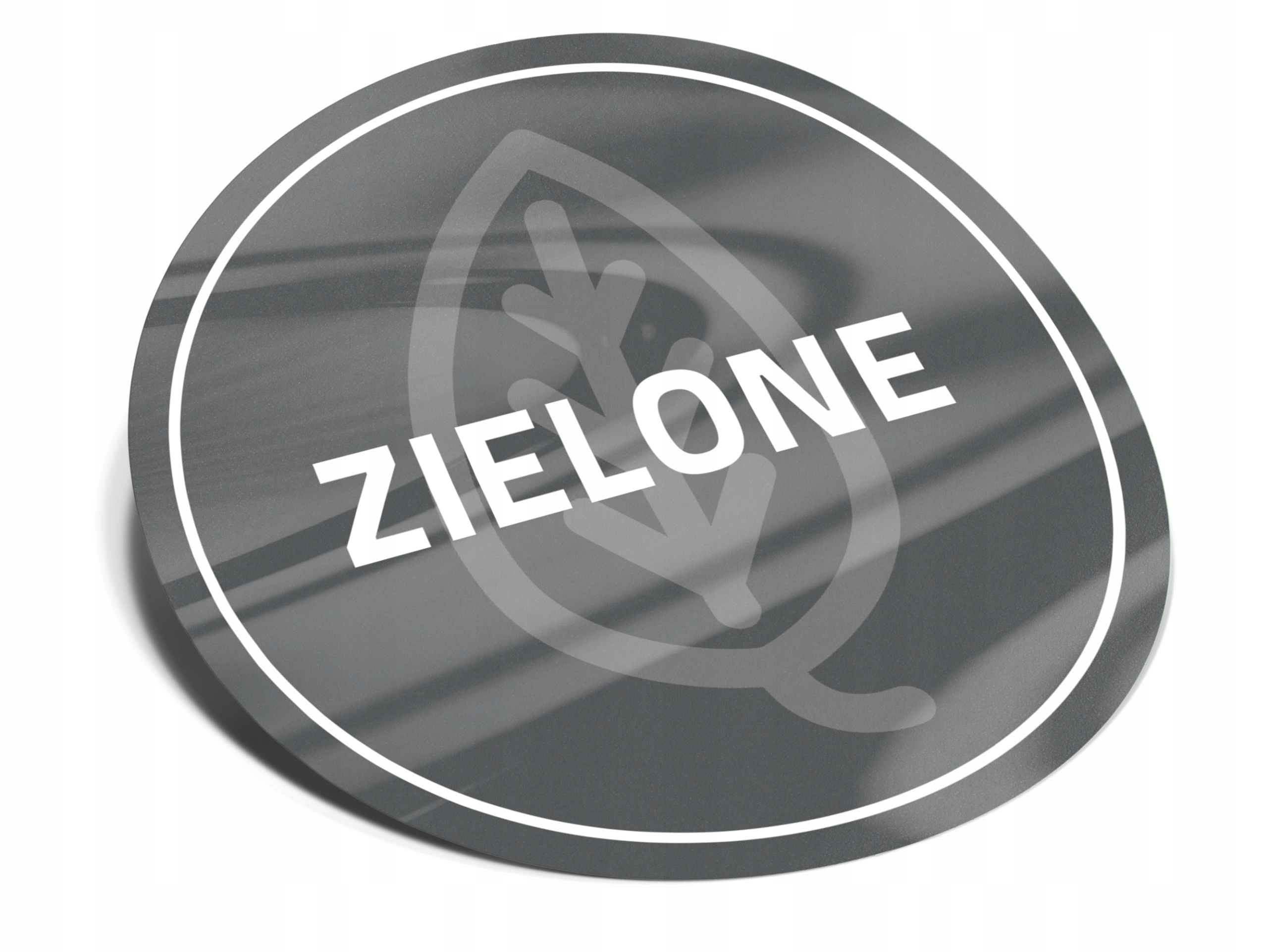 

Zielone - Naklejka na kosz segregacja śmieci 30cm