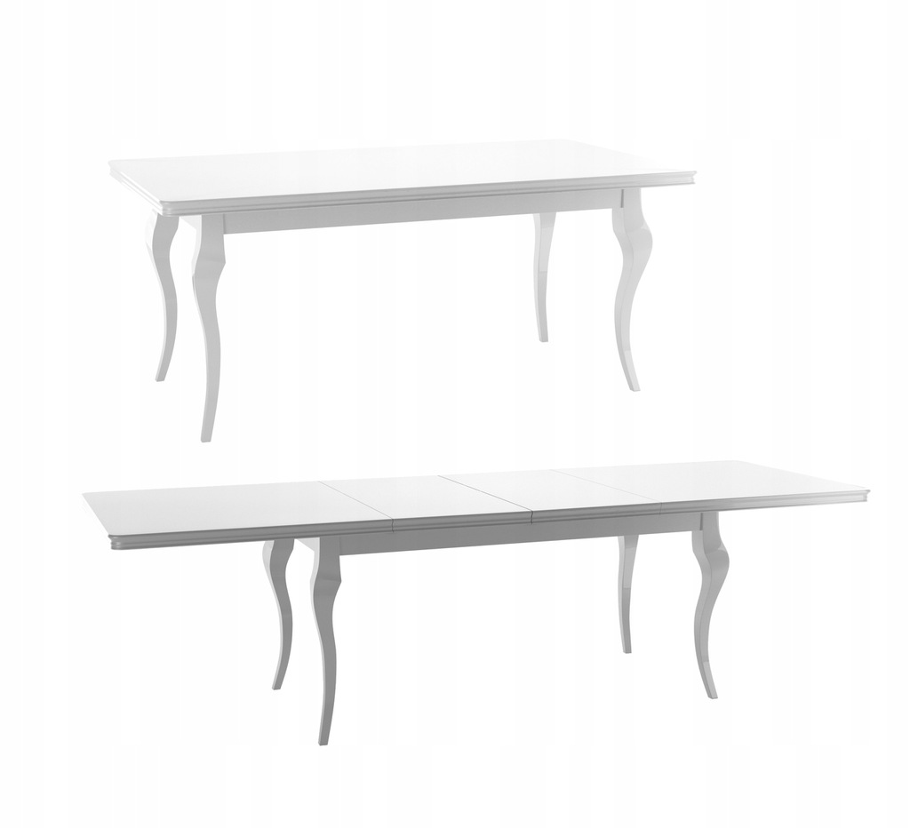 Zestaw Stół z 6 krzesłami glamour biały połysk Liczba krzeseł w zestawie 6