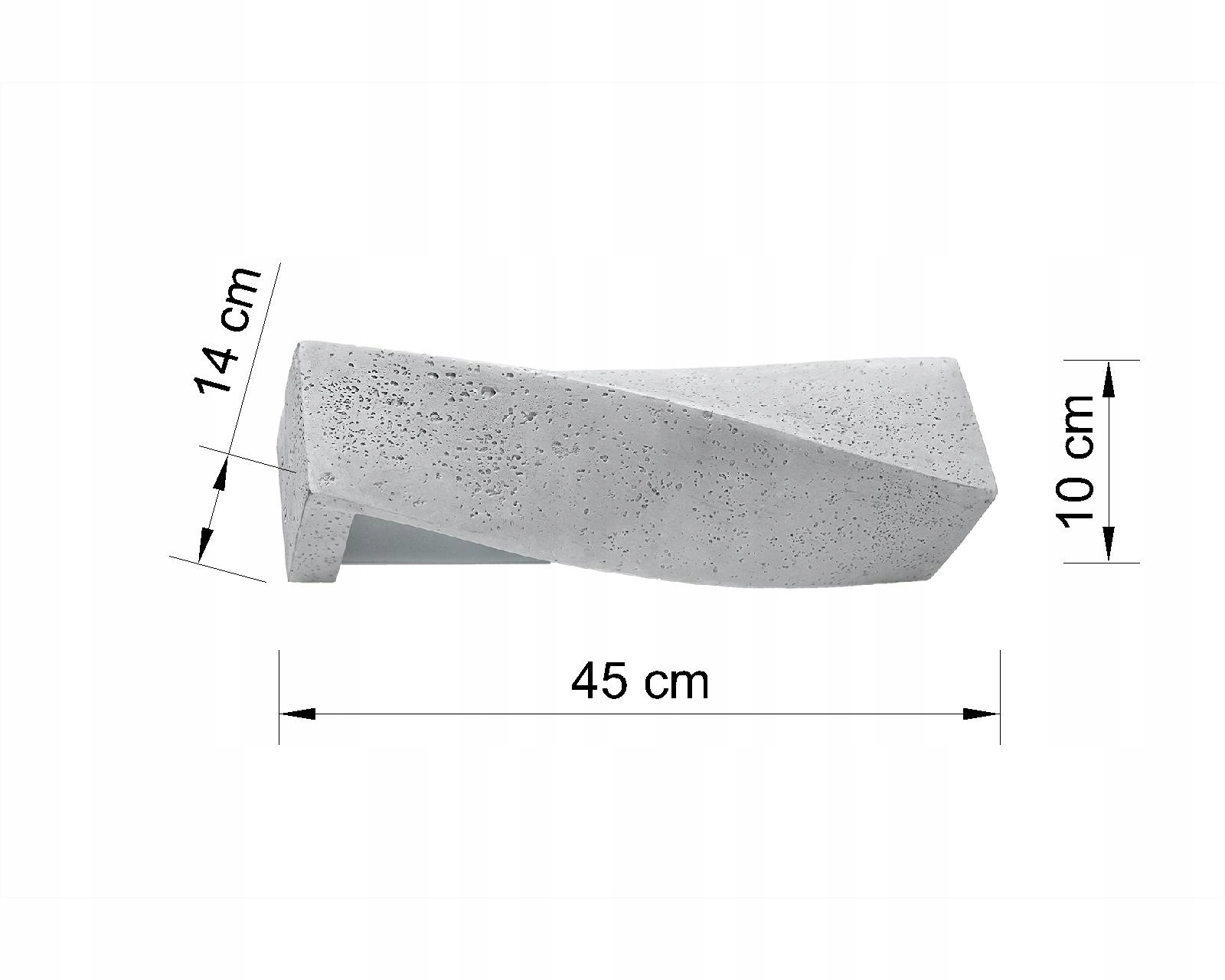 Nowoczesny Kinkiet SIGMA Beton Oprawa SOLLUX Kolekcja Sigma