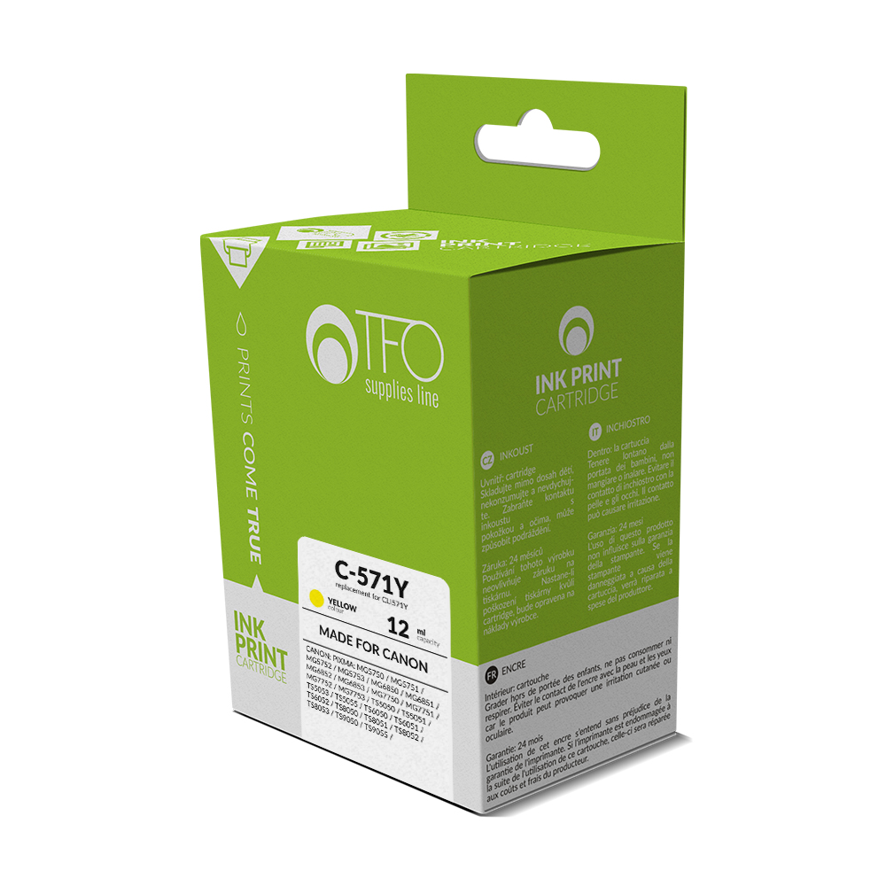 

Tusz Canon Tfo C-571Y (CLI571Y) yellow 12ml