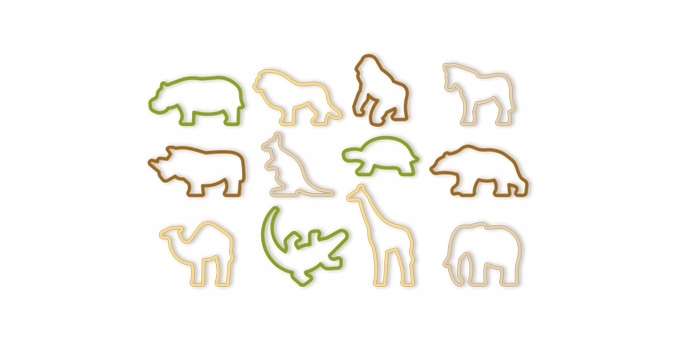 

Foremki Wykrawacze Zoo Ciasteczka Zwierzątka 12szt