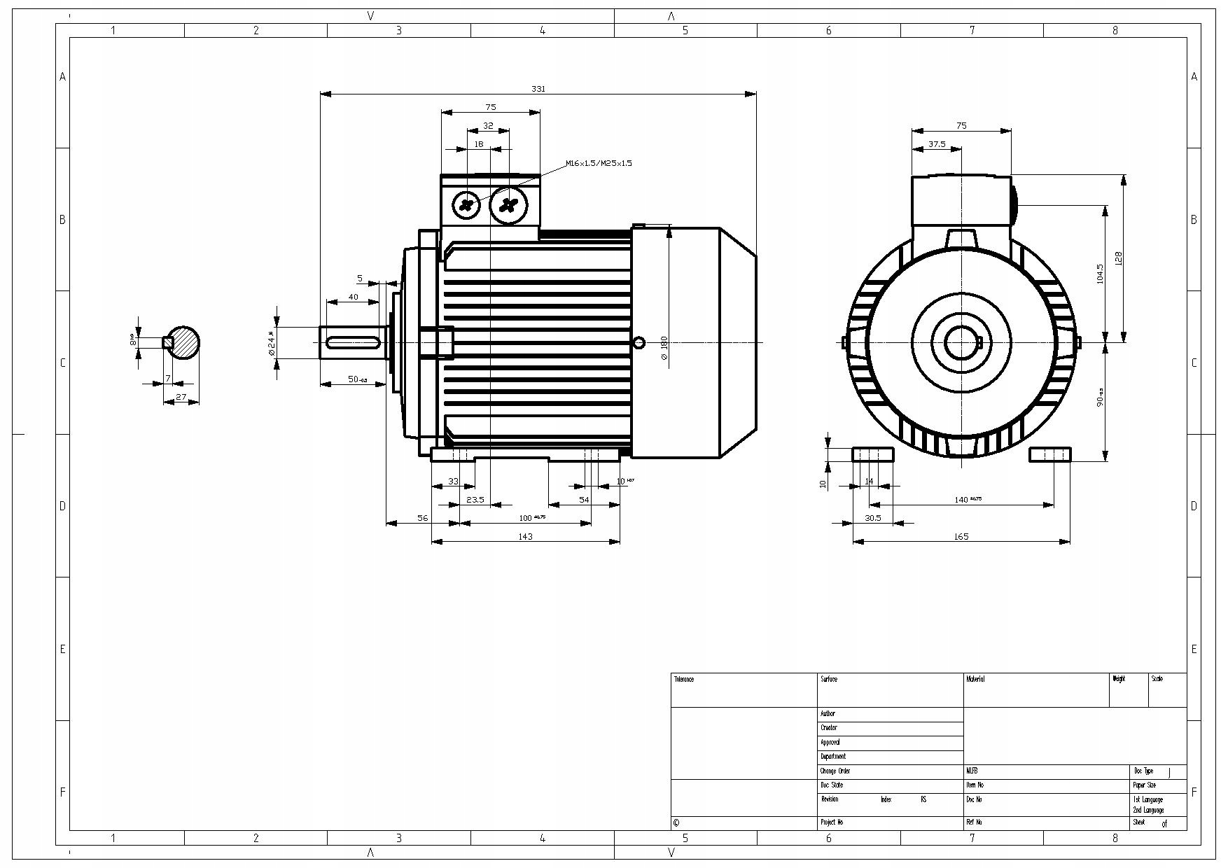 SILNIK 1,1/1,4kW 1390/2810obr/min 400V SIEMENS Kod producenta 1LA7090-0AA60