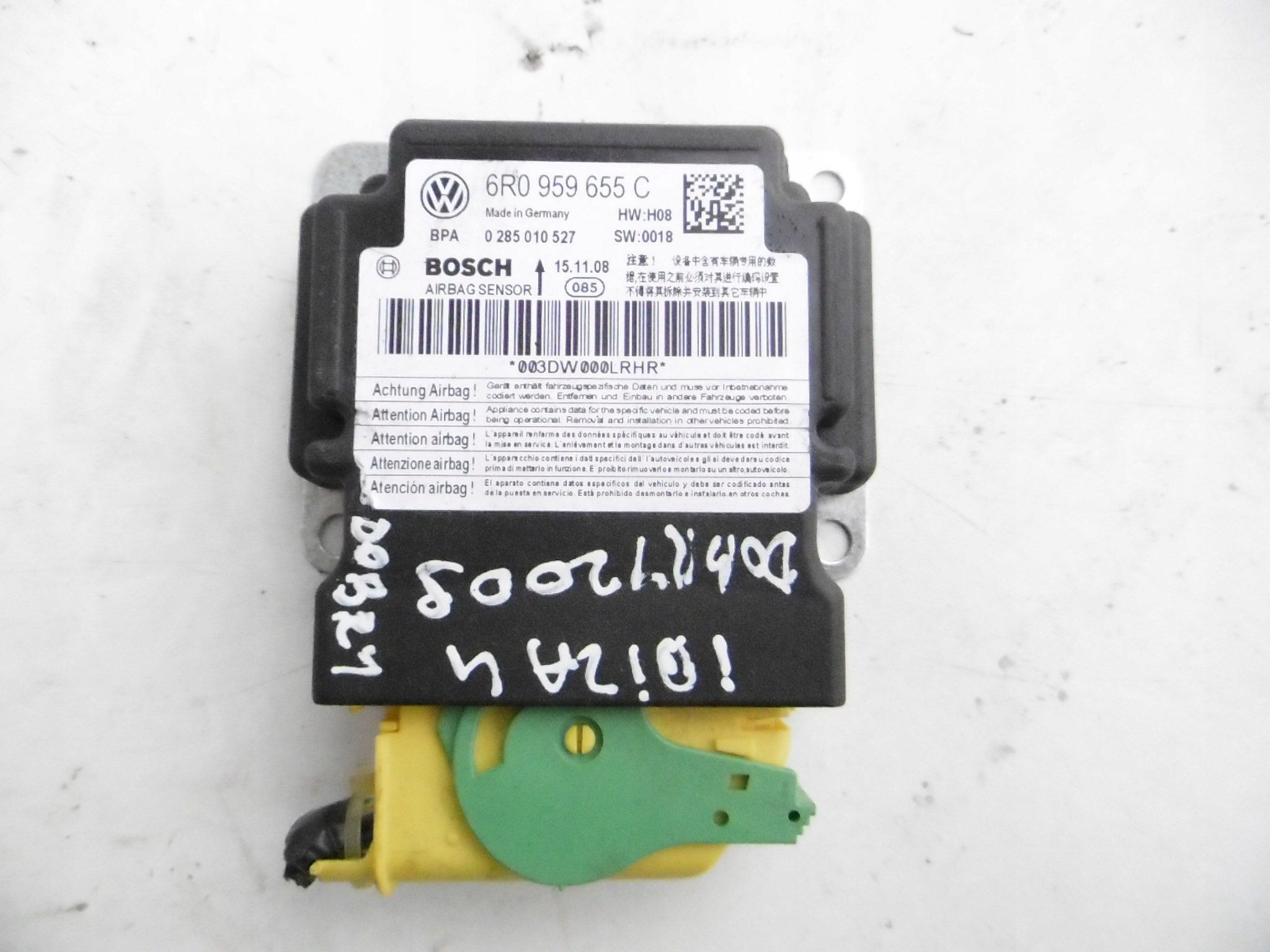 SENSOR airbag Bedienteil IBIZA 4 FABIA 6R0959655C