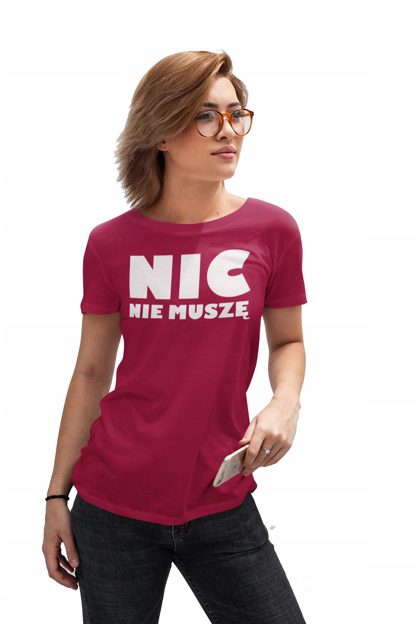 

Koszulka Damska Śmieszna Nic Nie Muszę Na Prezent