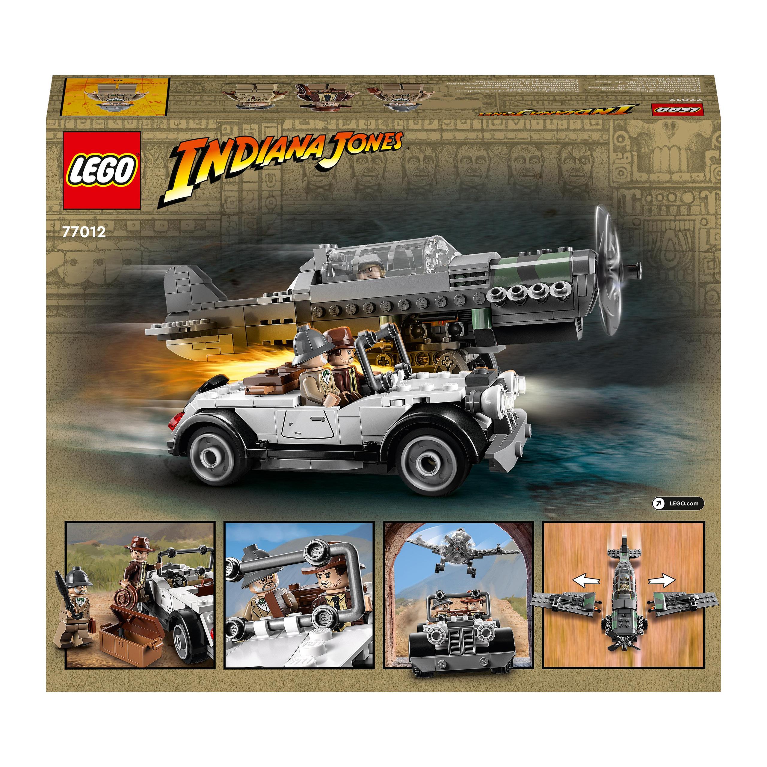 LEGO Indiana Jones 77012 Pościg myśliwcem 3 Figurki Samochód Samolot Marka LEGO