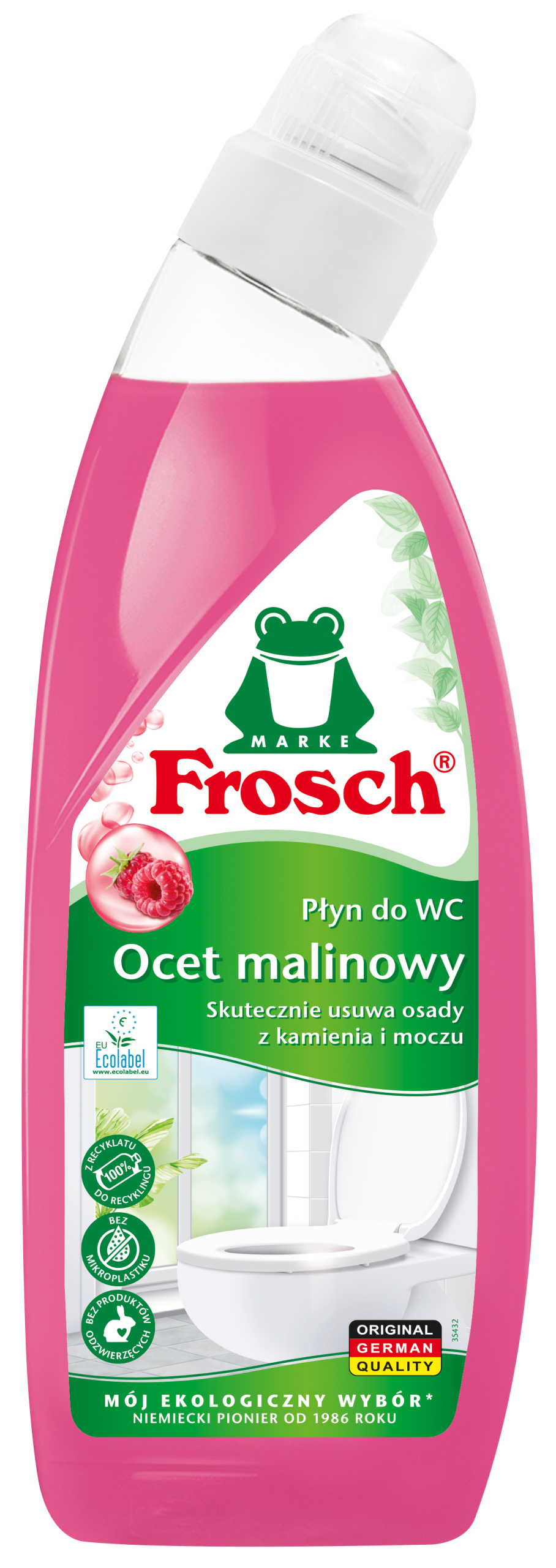 Levně 4x Frosch, Tekutý přípravek na Wc, malinový, 750 ml