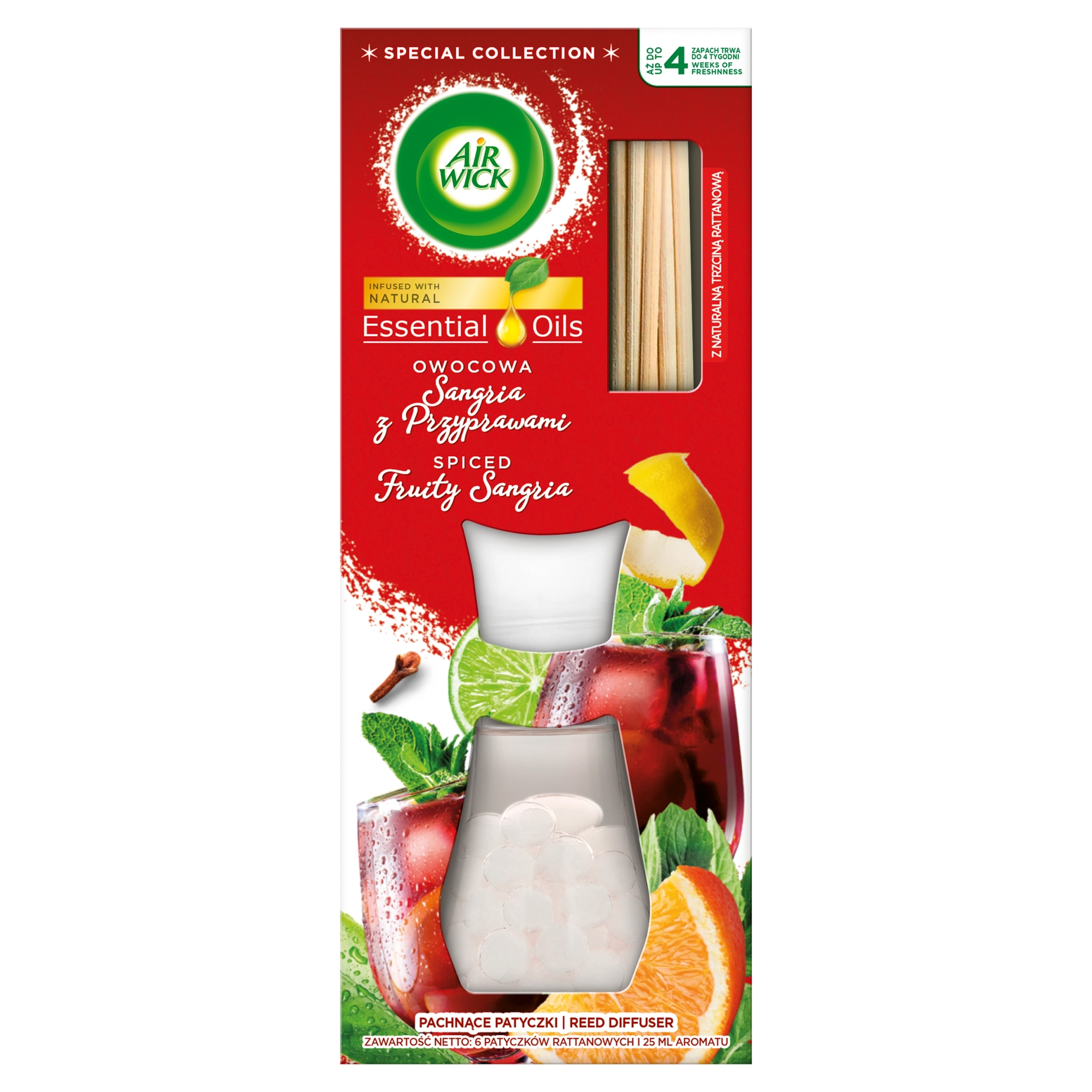 Levně 3x Air Wick Voňavé tyčinky Ovocná Sangria s kořením, 25 ml