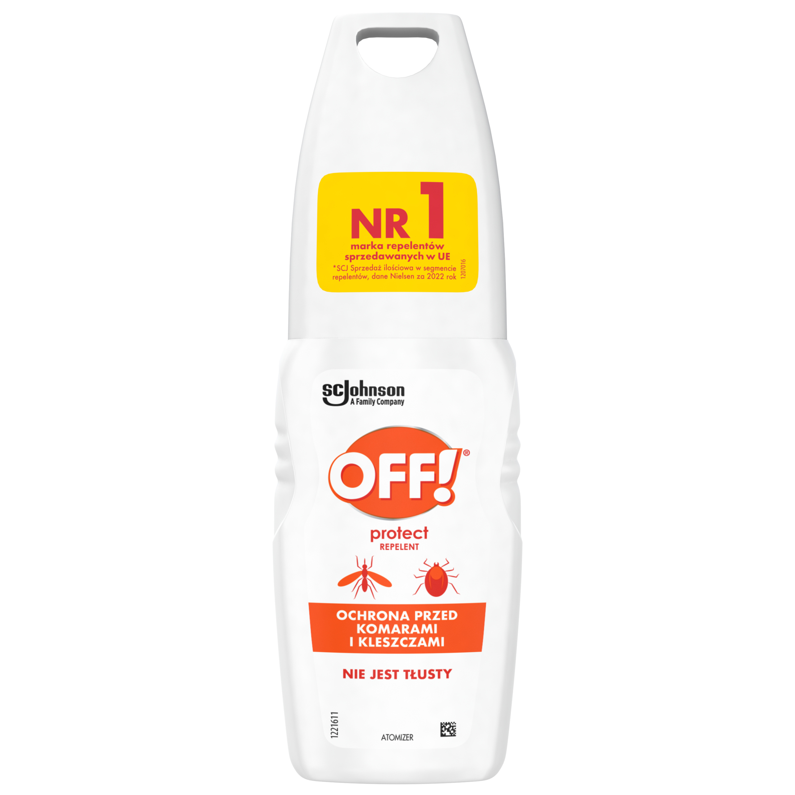 Off! Protect Repelent przeciw komarom i kleszczom w atomizerze 100 ml