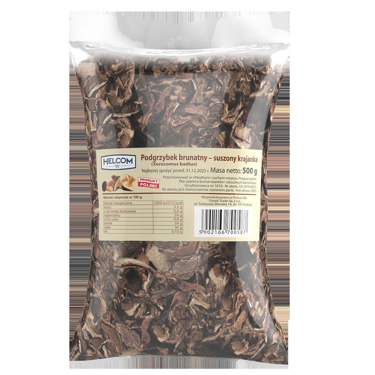 Levně Hnědý podhoubí sušená krajanka 500 g Helcom