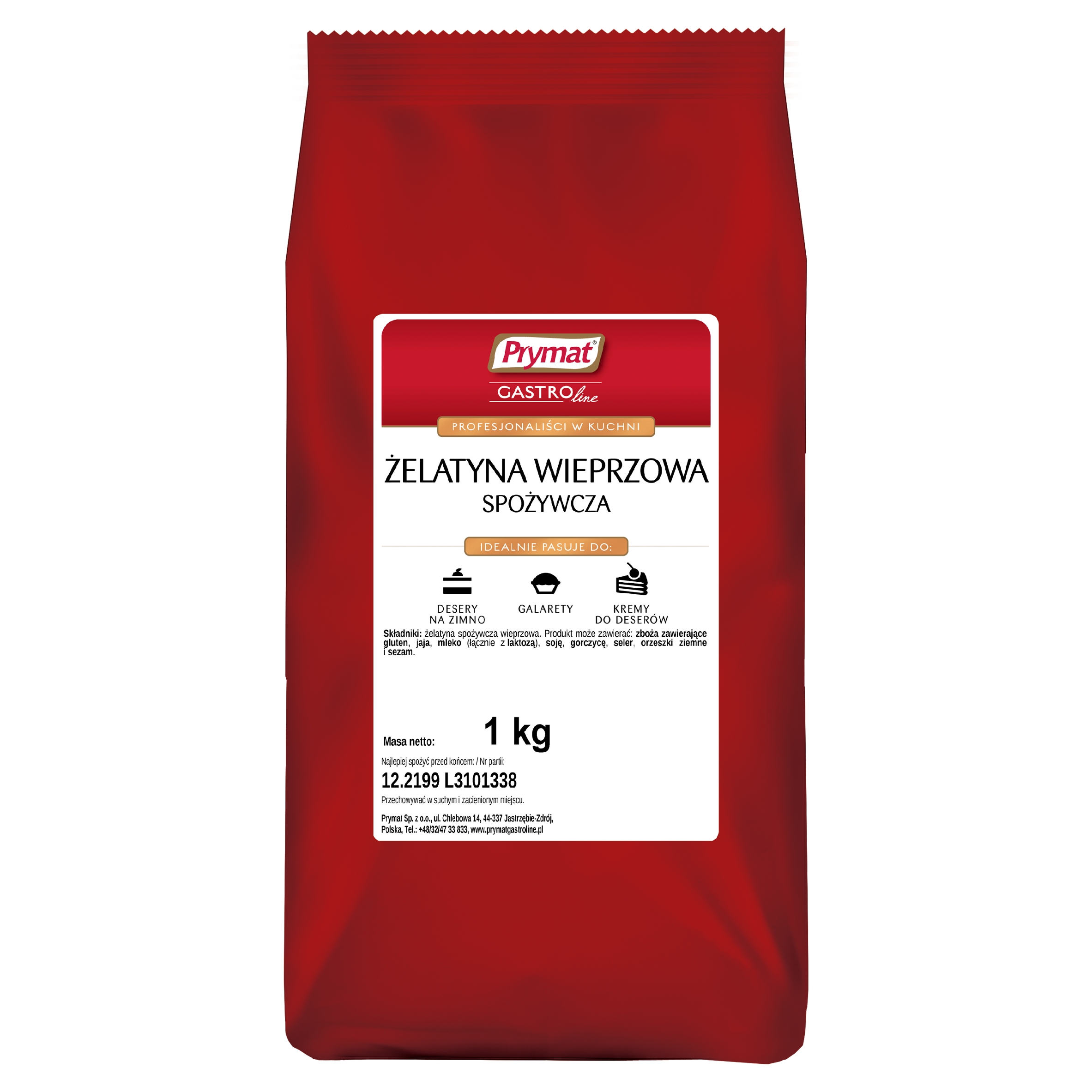 Levně Želatina 1 kg Prymat